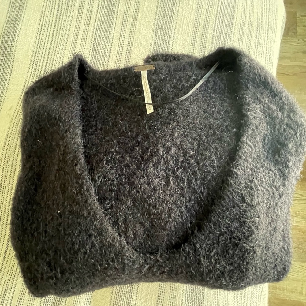 Fuzzy Free People Black Women's Sweater